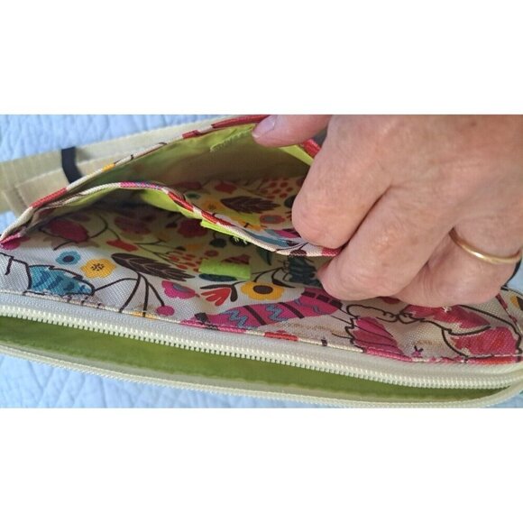 Lily Bloom Fanny Pack Multicolor Floral and Cat Print Bag - Picture 6 of 6